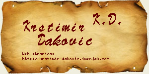 Krstimir Daković vizit kartica